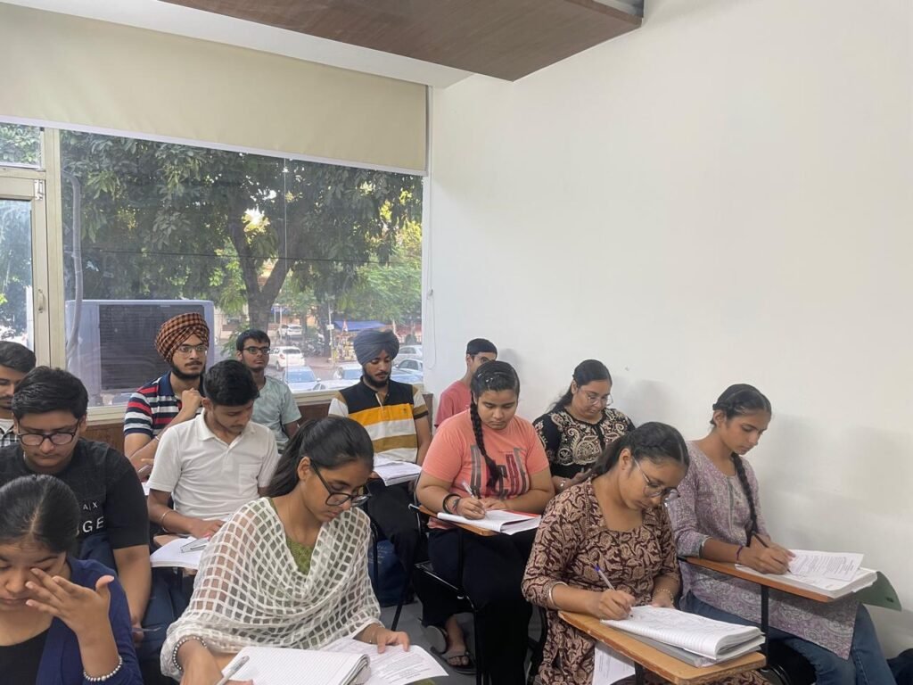 Class 12 students at vision classes preparing for board and competitive exams